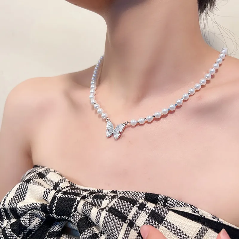 Silver Trim Alloy Necklaces Women's-24