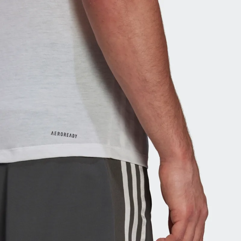 Adidas Set-in Sleeve T-Shirt Men's White-4