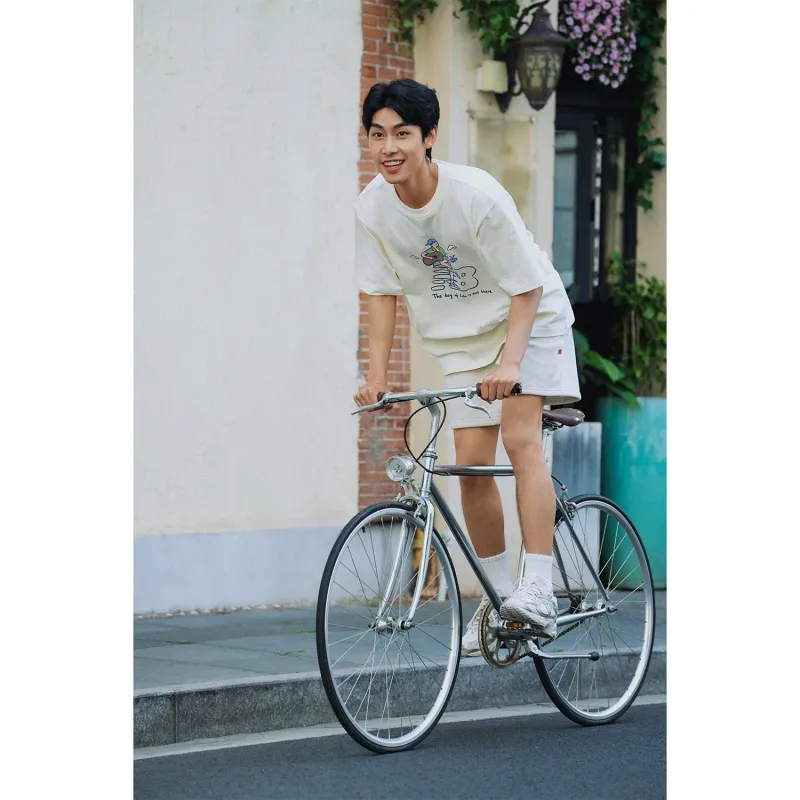 New Balance x PK SHEJISHILIANMING Centripetal Life Illustration Series T Shirt Unisex White-7