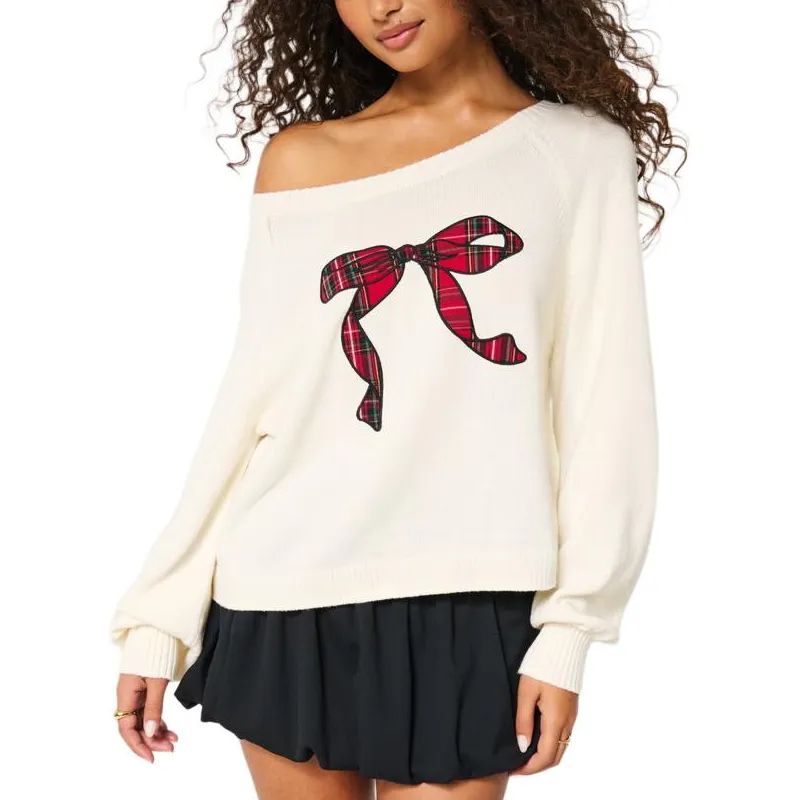 Hollister Sweater Women's Cream-2