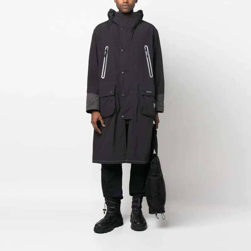 And Wander X BARBOUR Trench Coats Men Black-2