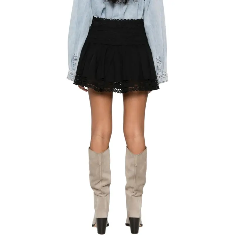 ISABEL MARANT ETOILE Violana Flared Mini Laced Skirt-4