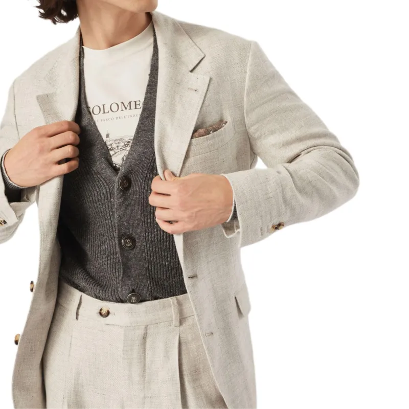 Brunello Cucinelli Long Sleeved Buttoned Cardigan-5