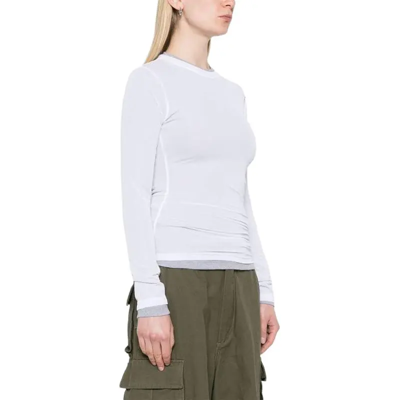 Christopher Esber Sheer Overlay Peephole T shirt-3