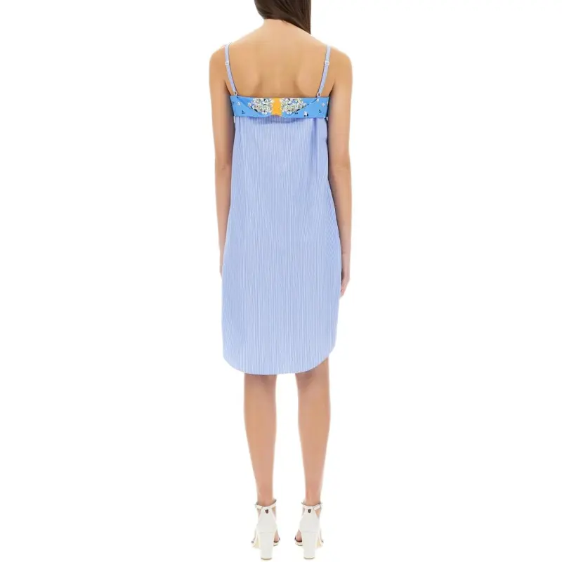 MOSCHINO SS25 Slip Dress Women's Light Blue-1