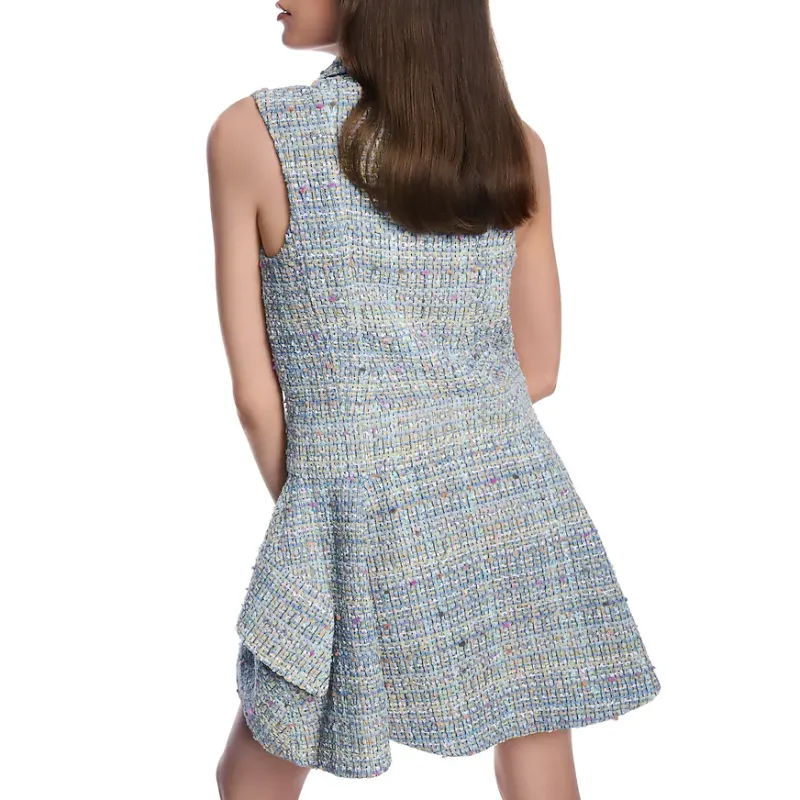 LOUIS VUITTON Double Breasted Tweed Mini Dress-5
