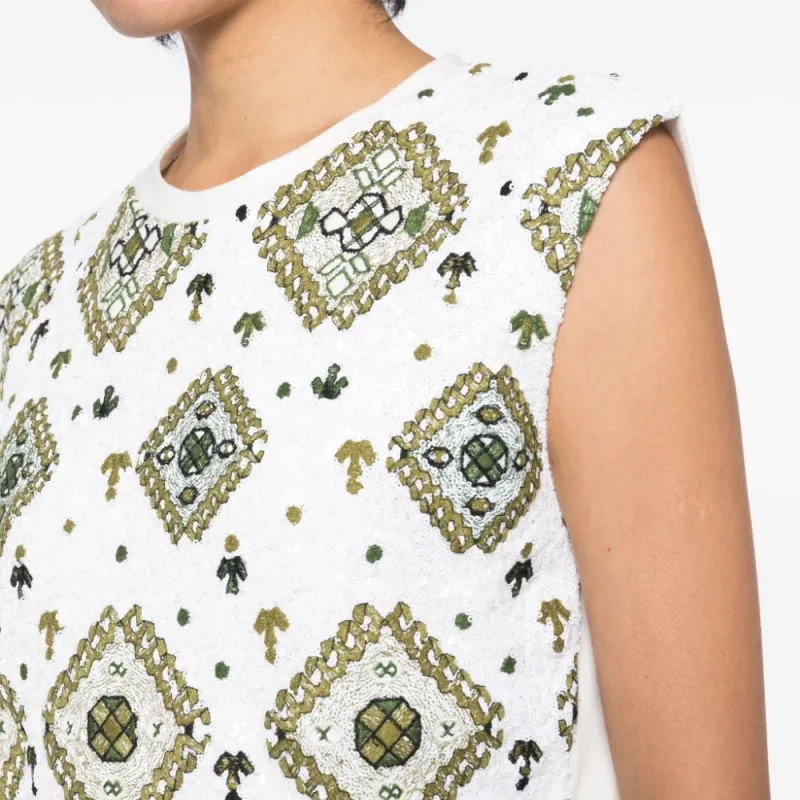 Giambattista Vall Sequin embelished Tank Top-3