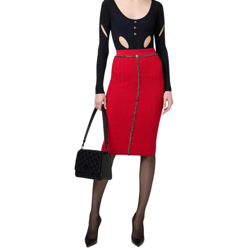 Elisabetta Franchi Chained Midi Skirt-2