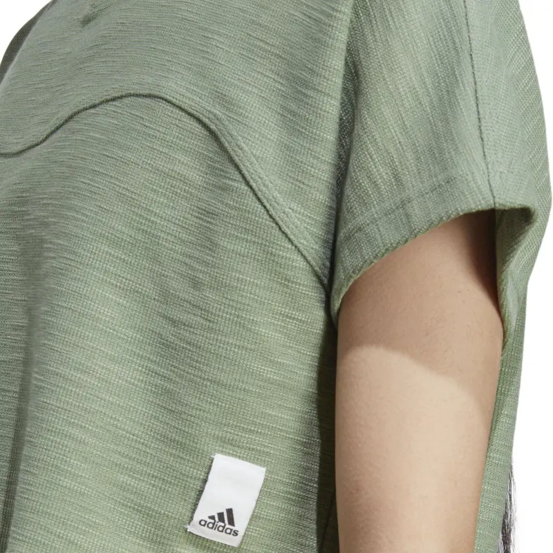 Adidas Lounge Crop Tops Women's Green-4