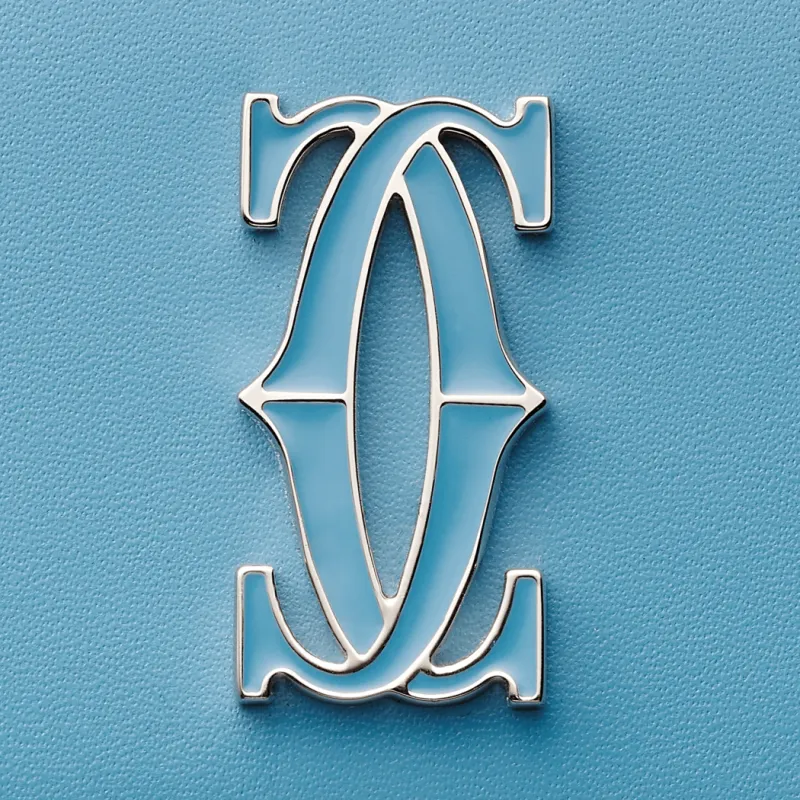 CARTIER C De Cartier Collection Calfskin Wallet Mini Women's Blue-4