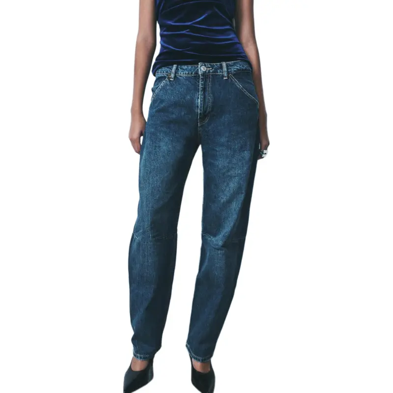 ZARA Trf Jeans Women's Marine Blue-5