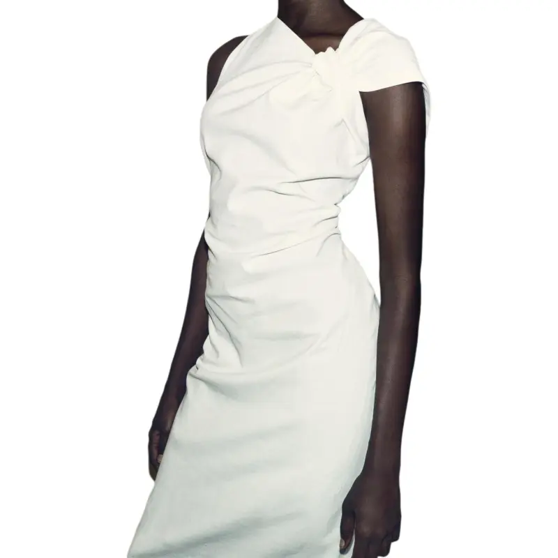 ZARA Sleeveless Dress Women's White-2