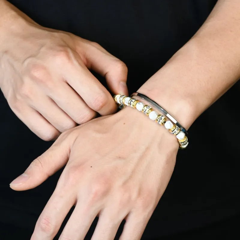 DRAGON LI White Turquoise Bracelets Unisex-4