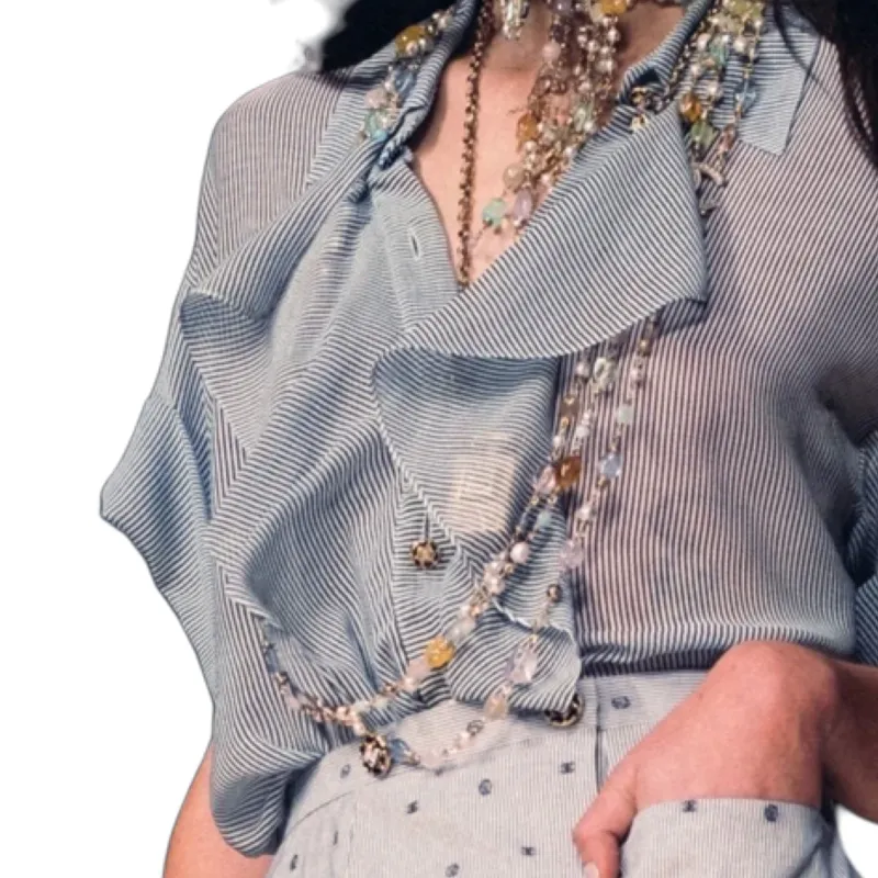 CHANEL Shirts Women's Marine Blue-2