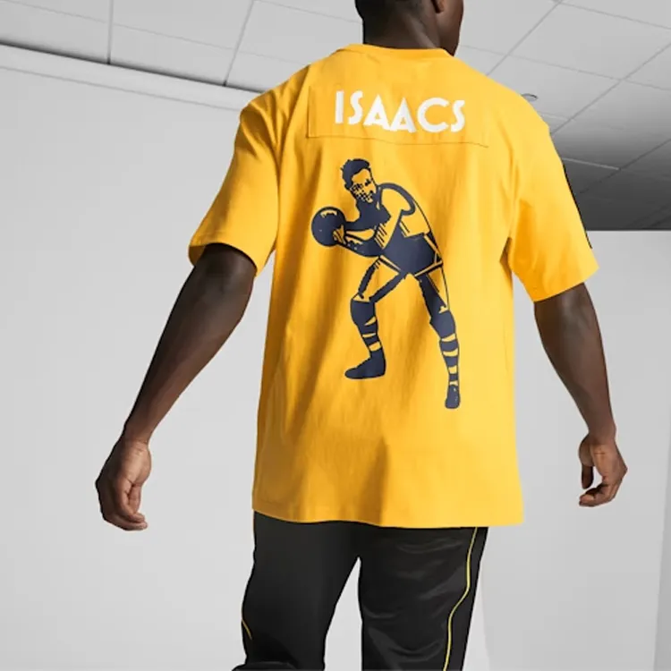 PUMA X Black Fives Rens 100 T-Shirts Men Yellow-4