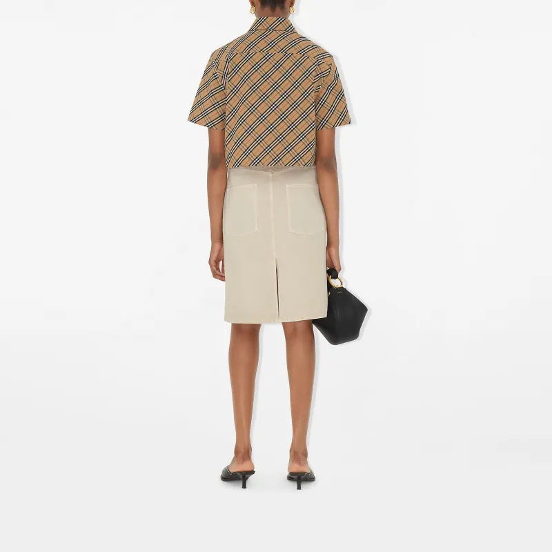 Burberry Cropped Shirt 'Sand'-2