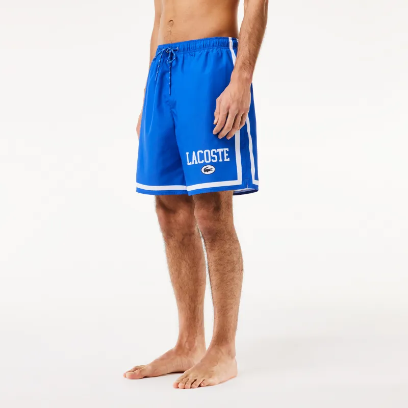 LACOSTE Logo print Swim Shorts-3