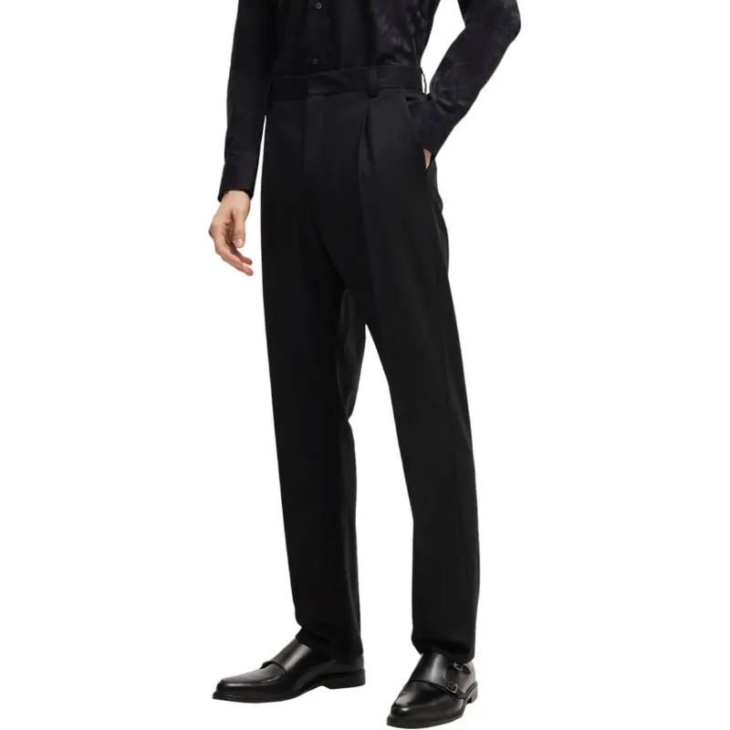 HUGO BOSS SS24 Regular Fit Suit In Performance Stretch Cloth Business Suit Men's Black-5