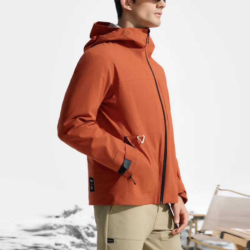 FILA Windproof Thermal Windbreaker Jacket Men's Sandy Orange-3