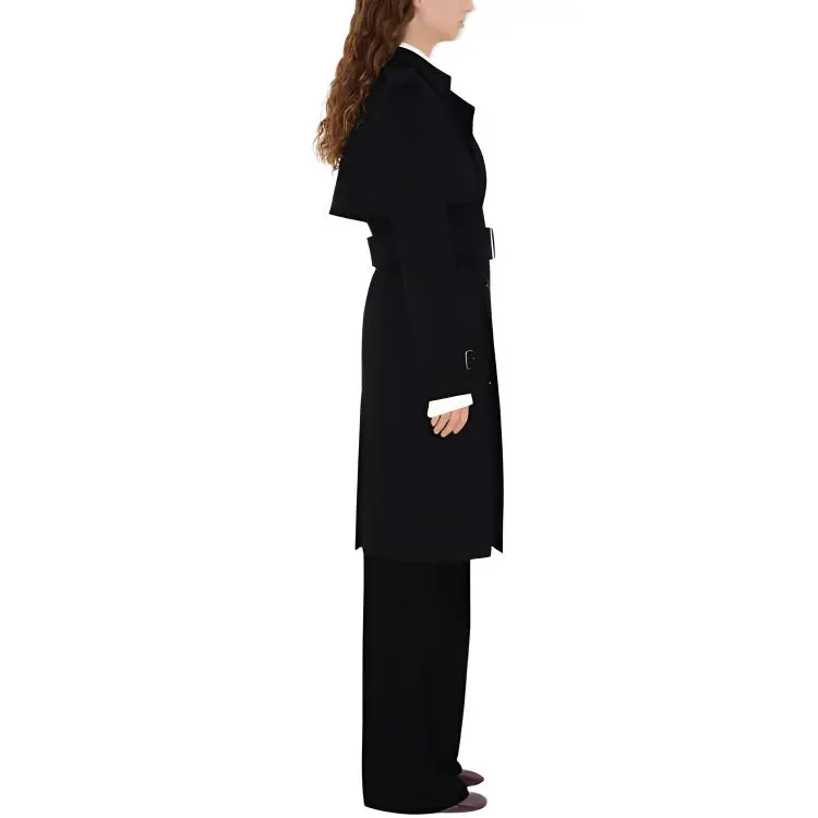 Burberry Trench Coat Women's Black-3