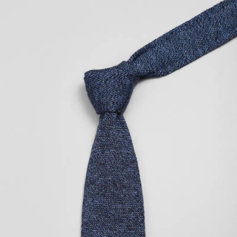 GOLDLION Sheep Wool Ties Men's Medium Blue-4