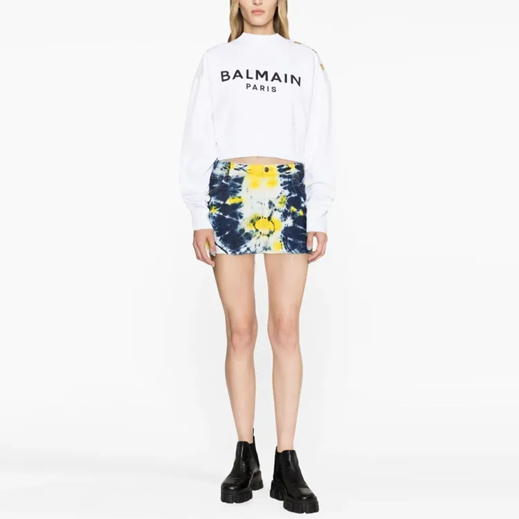 BALMAIN Logo Printed Highneck Sweater-1