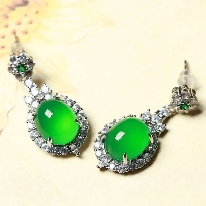 JUNWEN Chalcedony Earrings Unisex-5