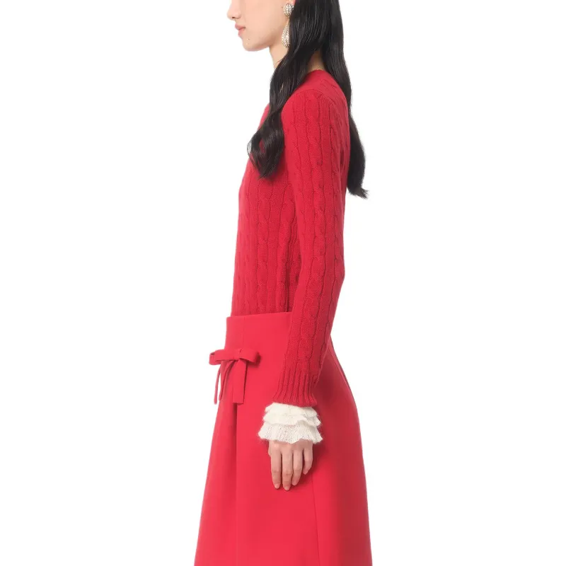 Valentino FW24 Cashmere Sweater Women's Red-5