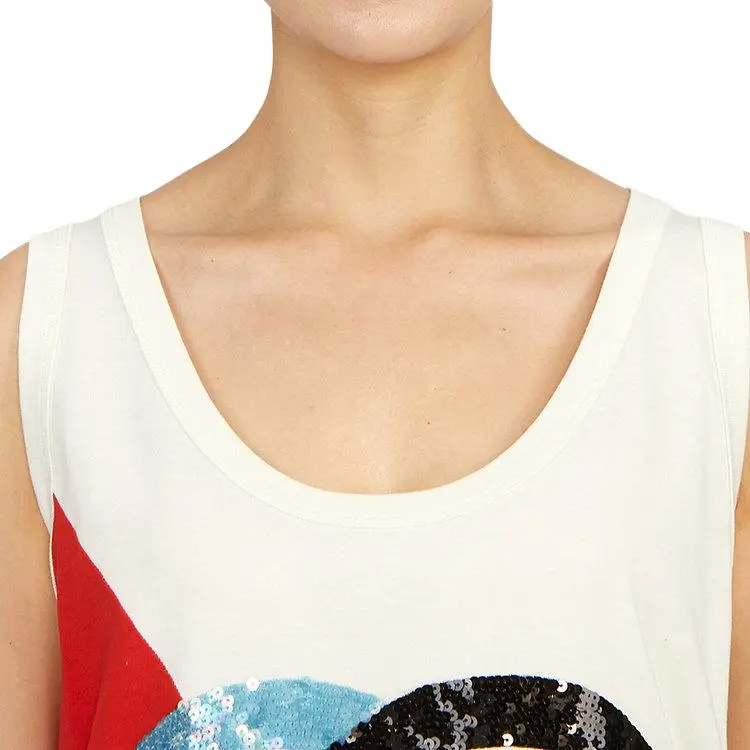 GUCCI Interlocking G Sequin embellished Tank Top-5