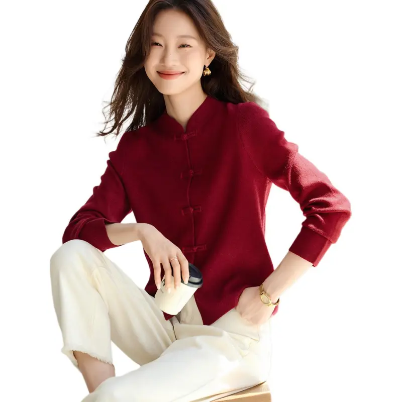 Mo Han Yi Mei Knitwear Women's Red-3
