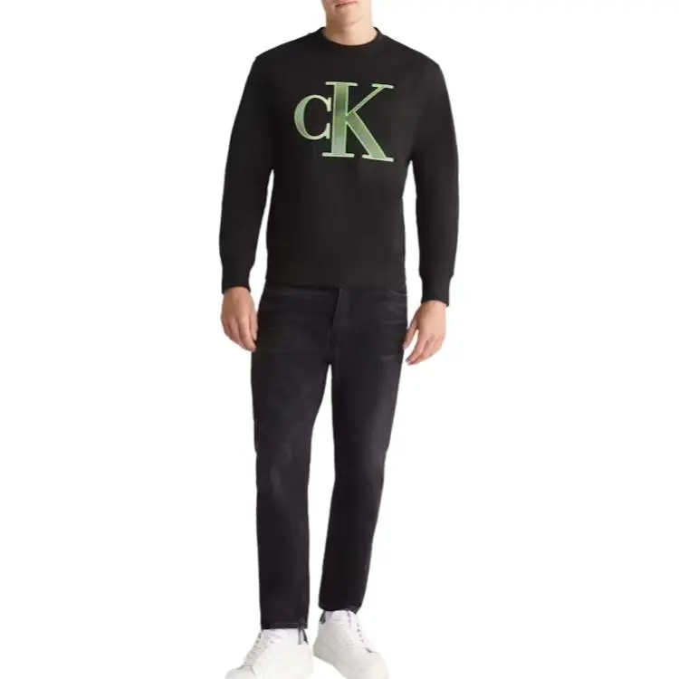 Calvin Klein Jeans Perforated Logo-patch Sweatshirt-1