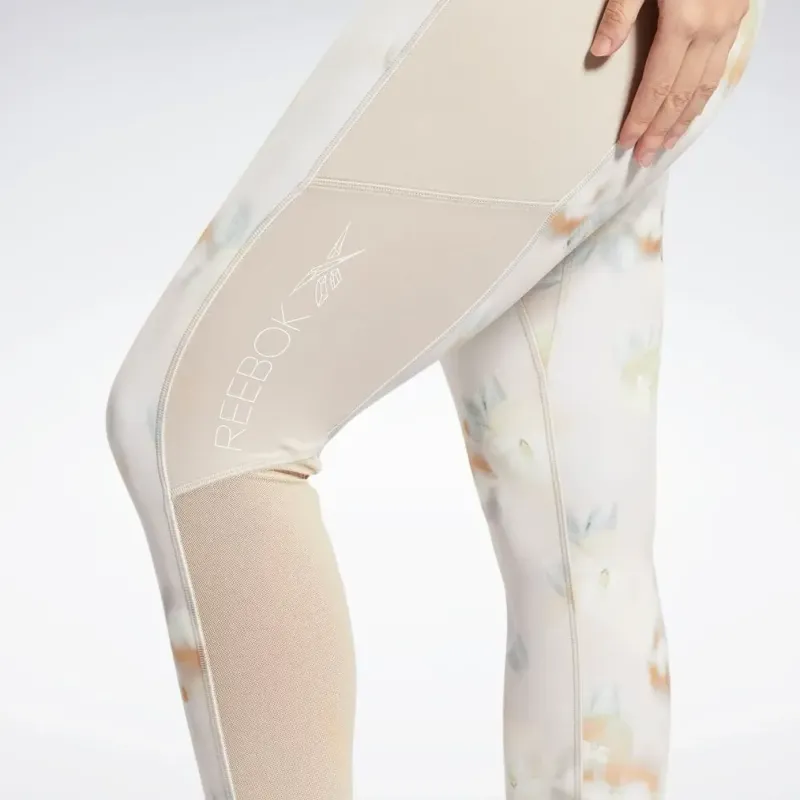 Reebok Kireifit Tights Aop Athletic Trousers Women's Light Brown-4