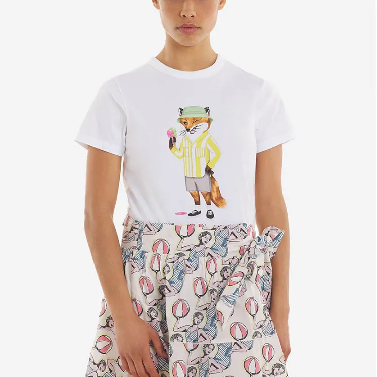 Maison Kitsune T Shirts Women's White-2