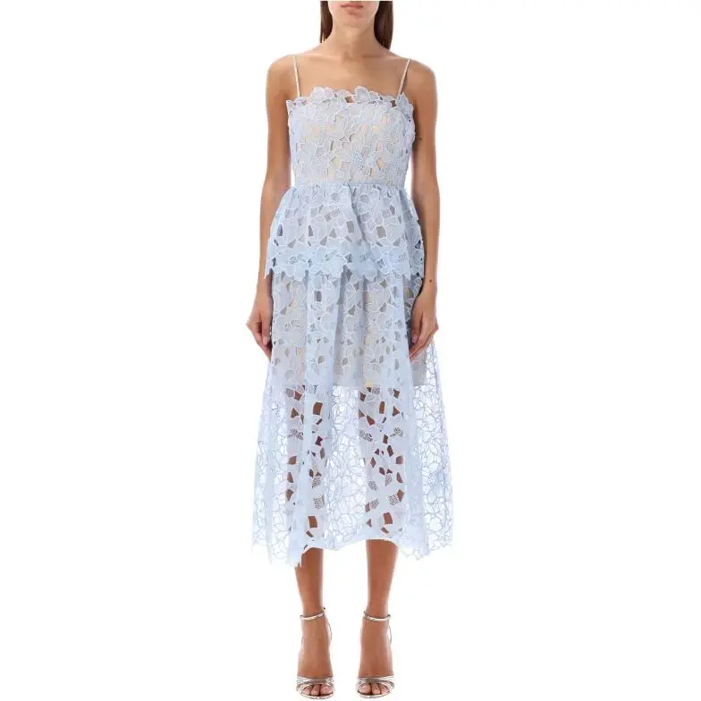 Self portrait Floral Lace Midi Dress-2