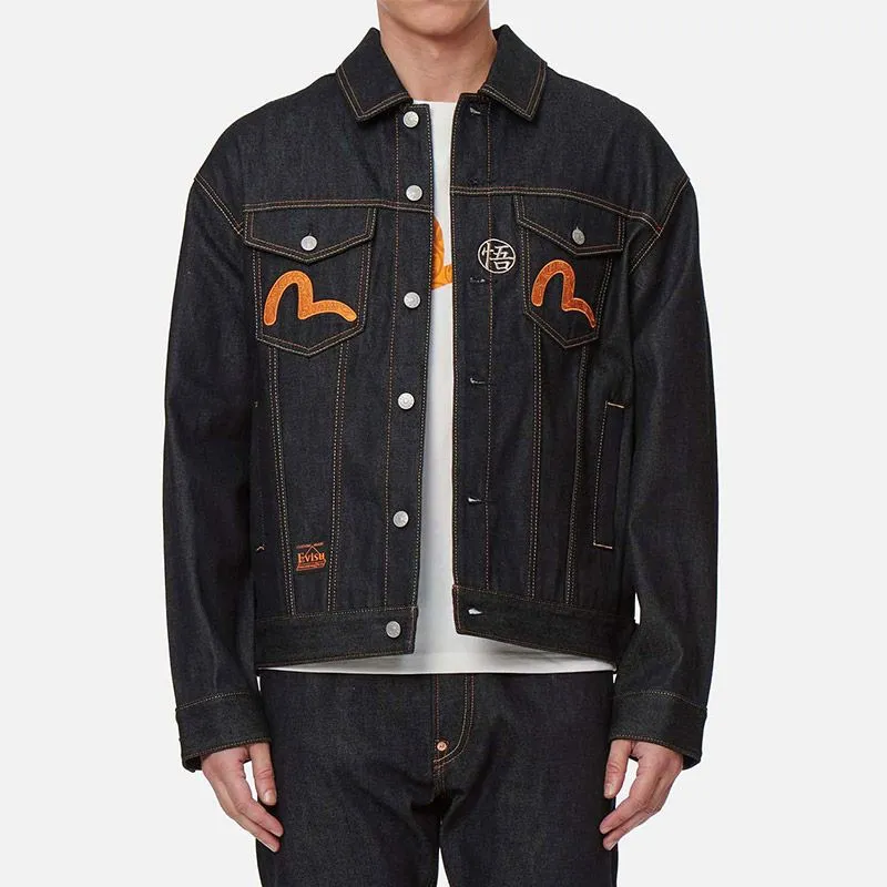Dragon X EVISU X Dragon Ball Z Denim Jackets Men Blue-3