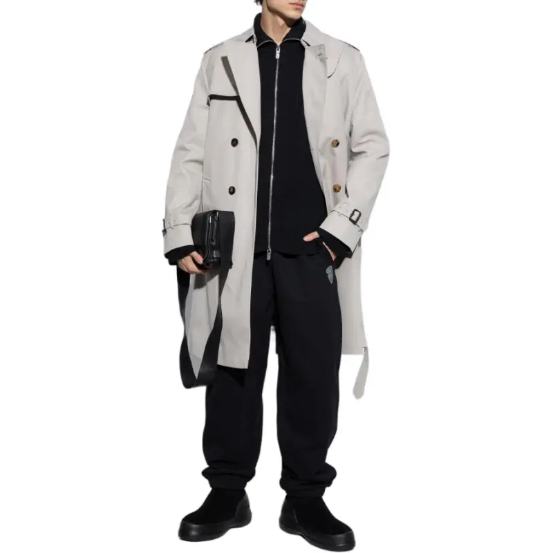 Burberry Double Breasted Straight Hem Trench Coat-1