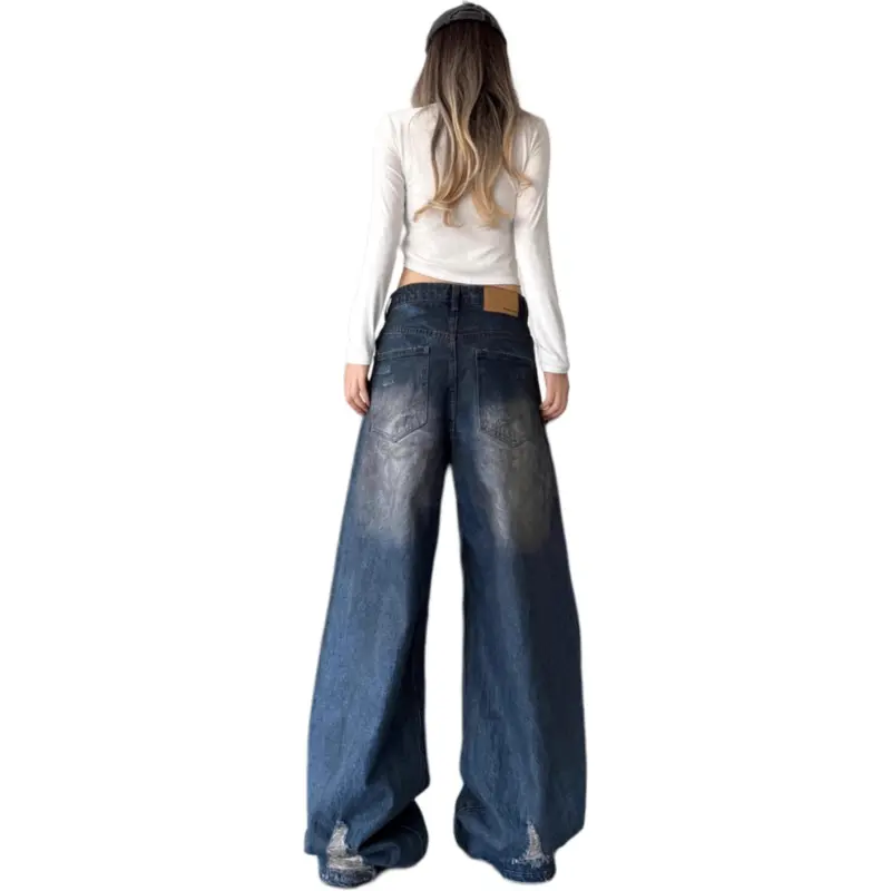 DUATOGE Jeans Men's Vintage Blue -3