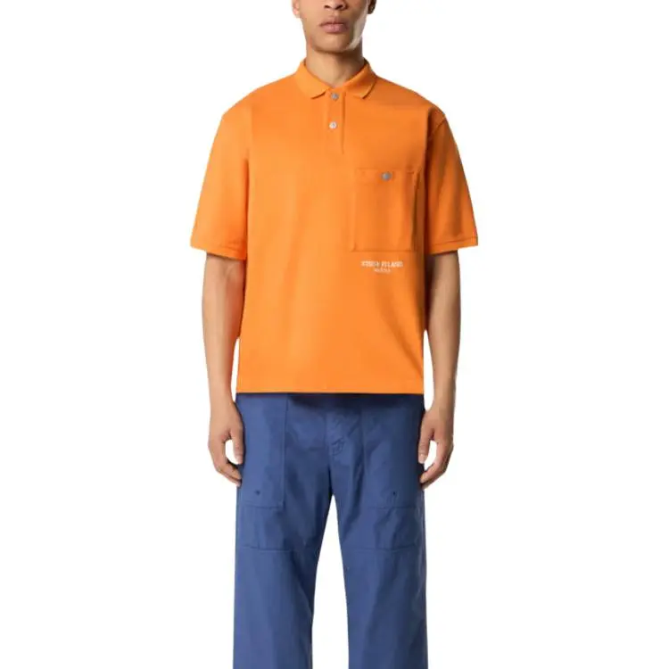 STONE ISLAND Polo Shirts Men Orange-2