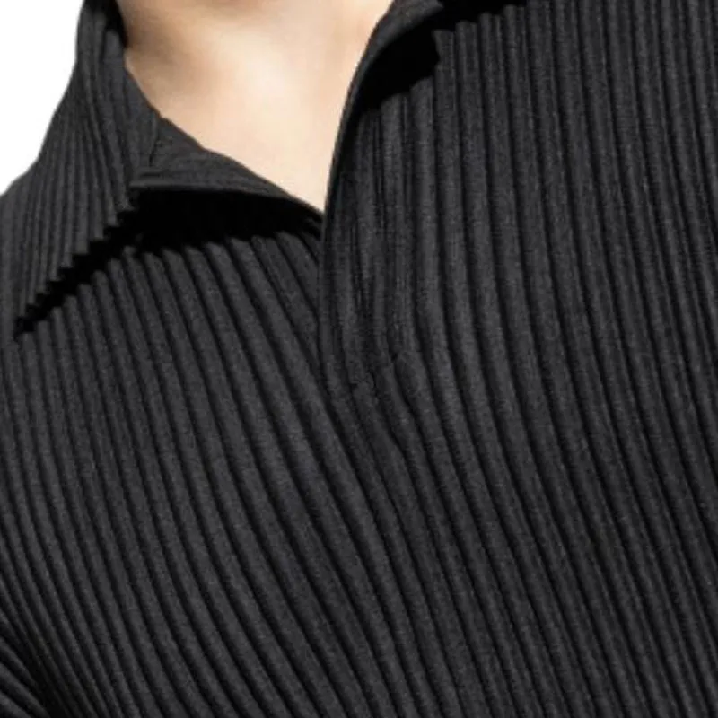 Homme Plissé Issey Miyake Pleated Short-Sleeved Polo Shirt-5