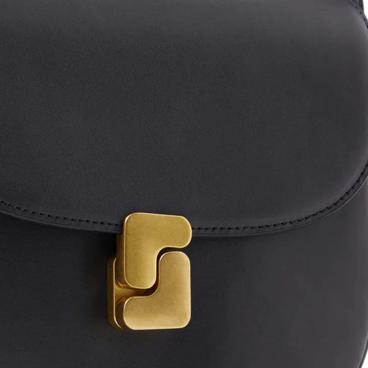 SOEUR Calfskin Crossbody Bag, Shoulder Bag Mini Women's Black Gray-3