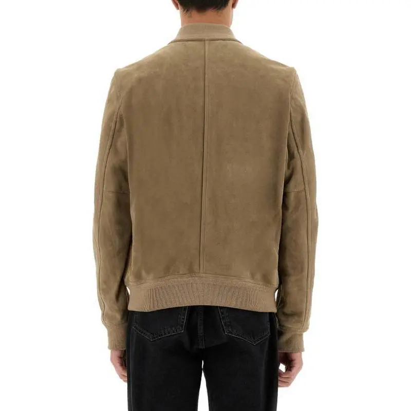 Belstaff Leather Jacket Men's Beige-1