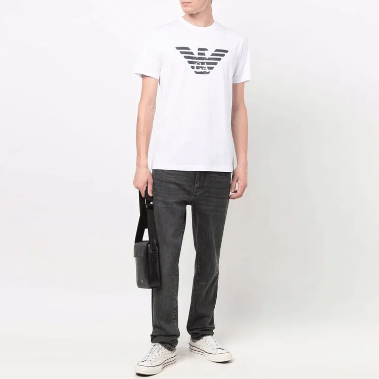 EMPORIO ARMANI Pima jersey T shirt With Logo Print-1