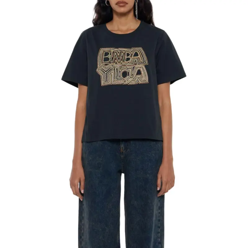 Bimba Y Lola Logo embroidered T shirt-1