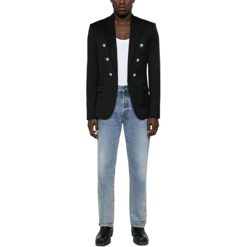 BALMAIN Button Embellished Tailored Blazer-4
