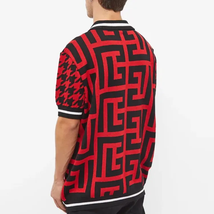 BALMAIN Polo Shirts Men Red-2