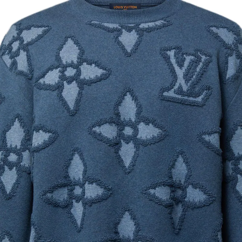 LOUIS VUITTON Textured Cotton Crewneck-6