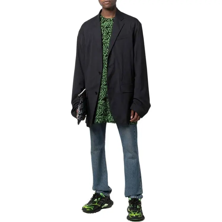 Balenciaga Single Breasted Oversized Blazer-1