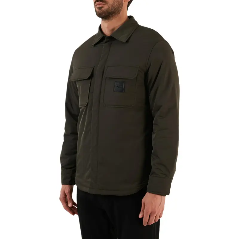EMPORIO ARMANI Logo patch Shirt jacket-4