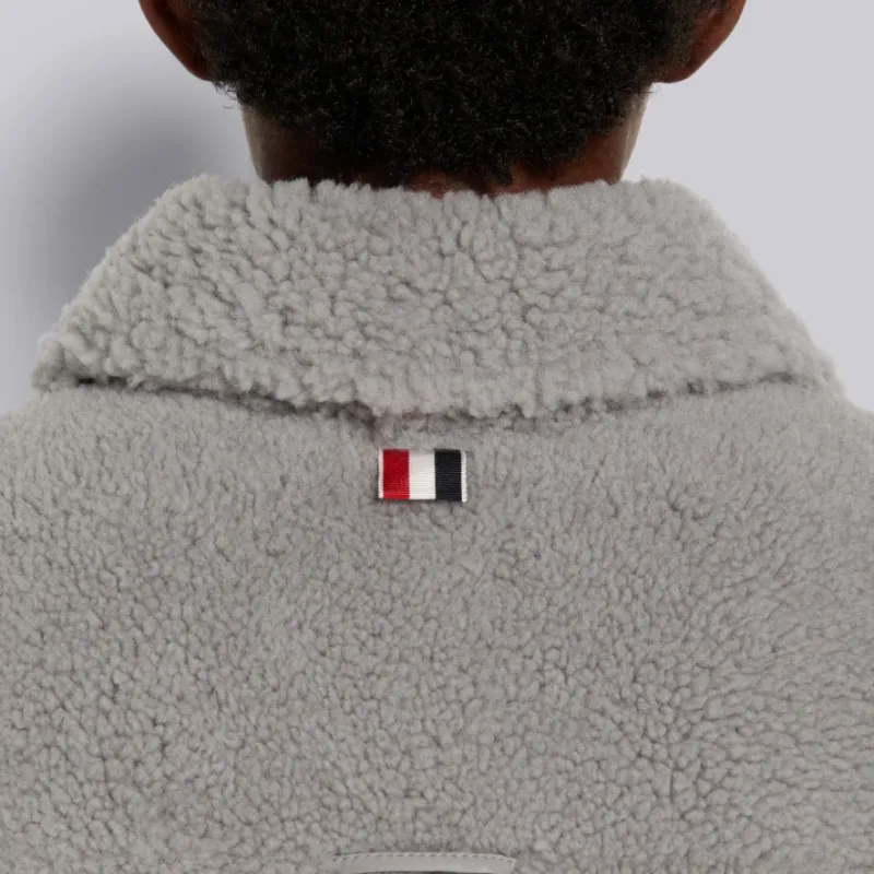 THOM BROWNE 4 Bar Buttoned Oversized Shirt Jacket-4