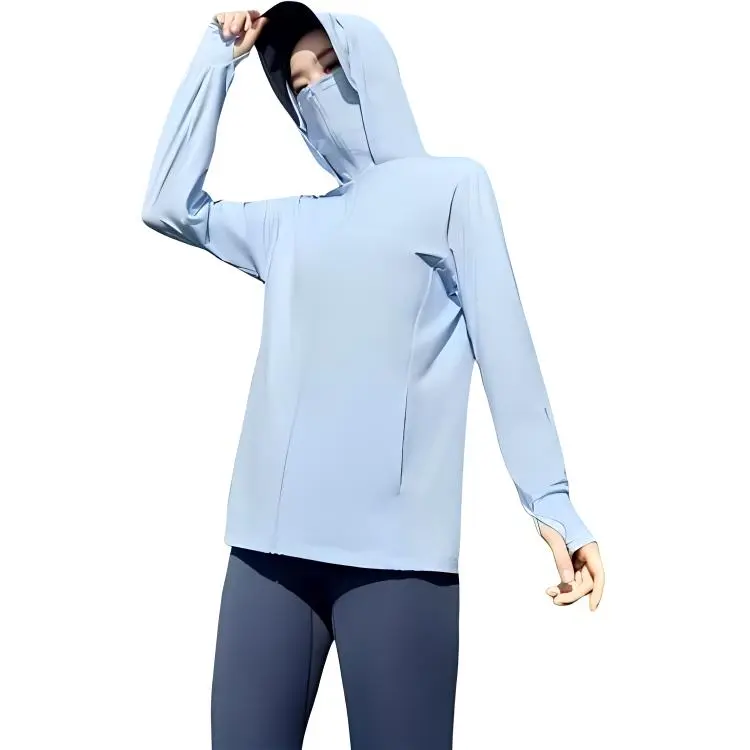 QIAODAN Sun Protection Clothing Women's Lightweight Transparent Blue-2